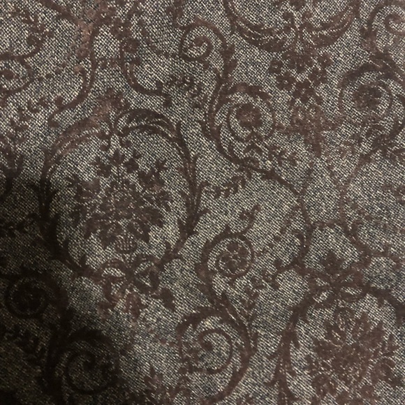 Beautiful gray trousers with brown velvet details - Picture 2 of 5